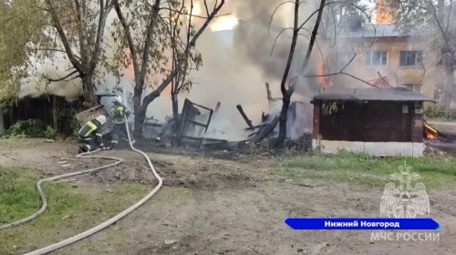 Пожар произошёл на улице Усиевича в Нижнем Новгороде