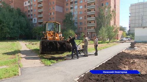 Во всех районах Нижнего Новгорода продолжается благоустройство дворов